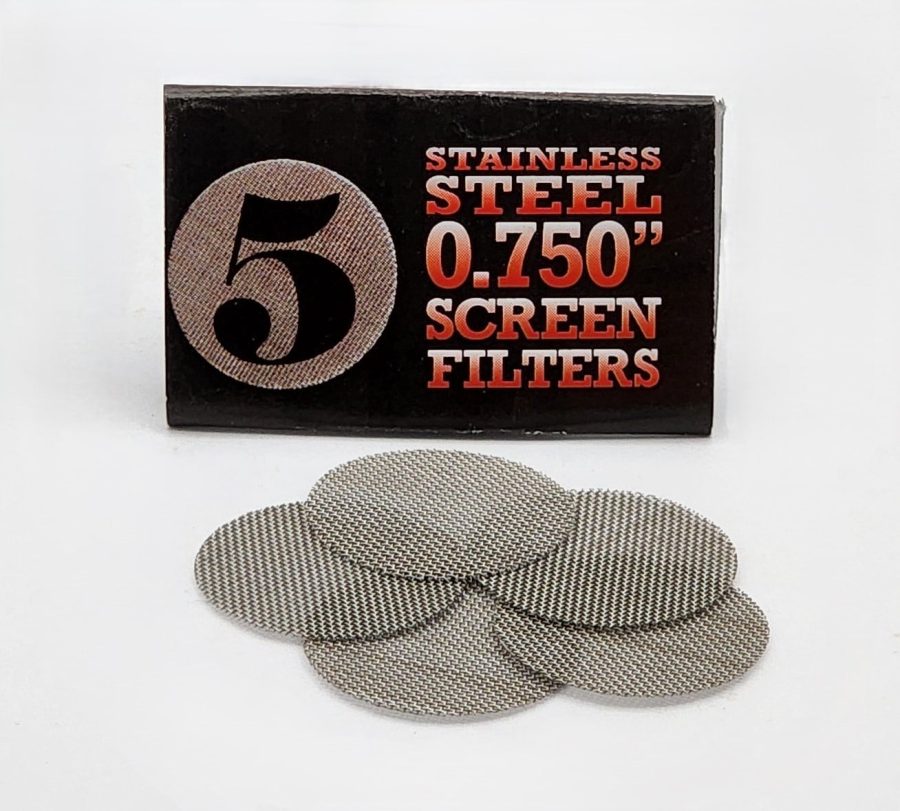 Silver Pipe Screen 0.75inch