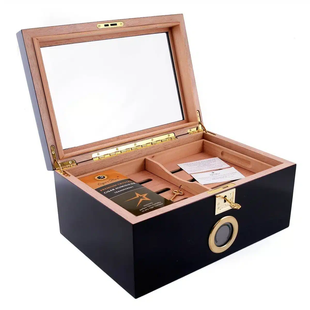 Black Showcase 3.0 Humidor With Glass Top P3 Black Showcase 3.0 Humidor With Glass Top P3