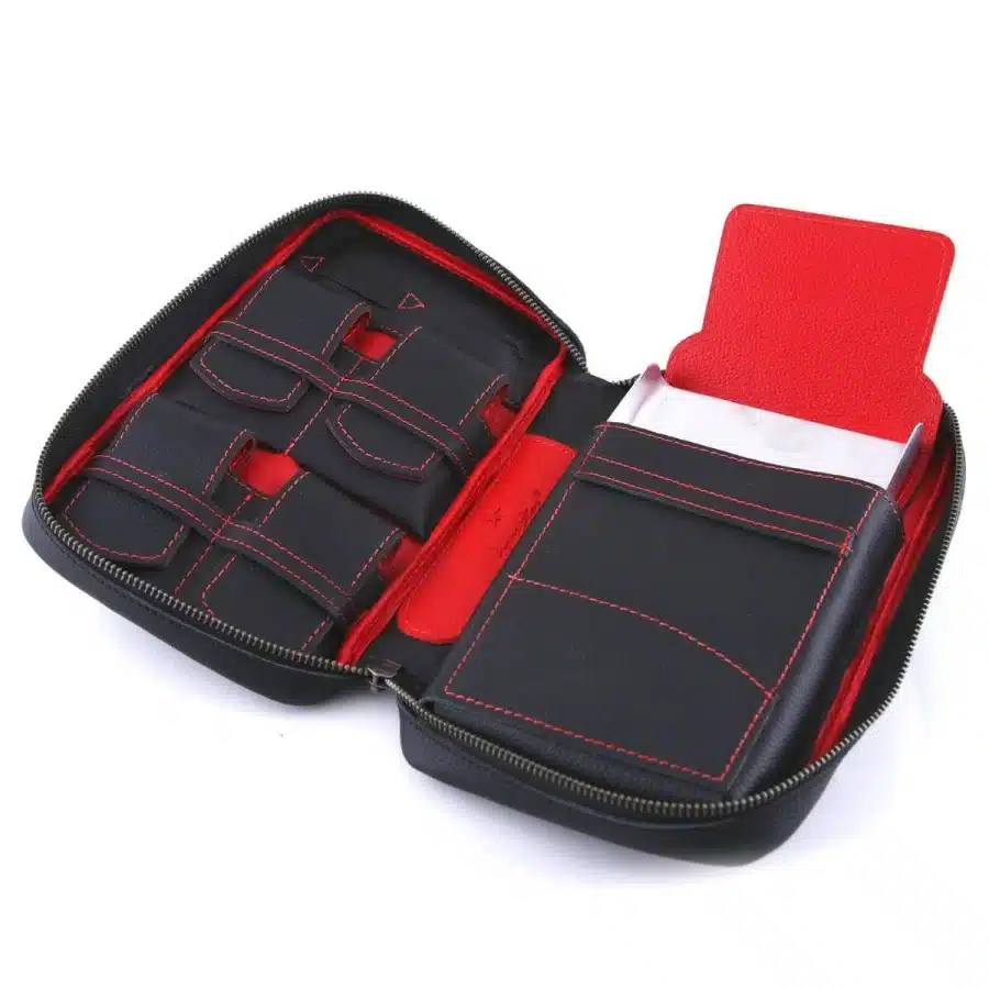 Cigar Star Caliente Red Black Leather