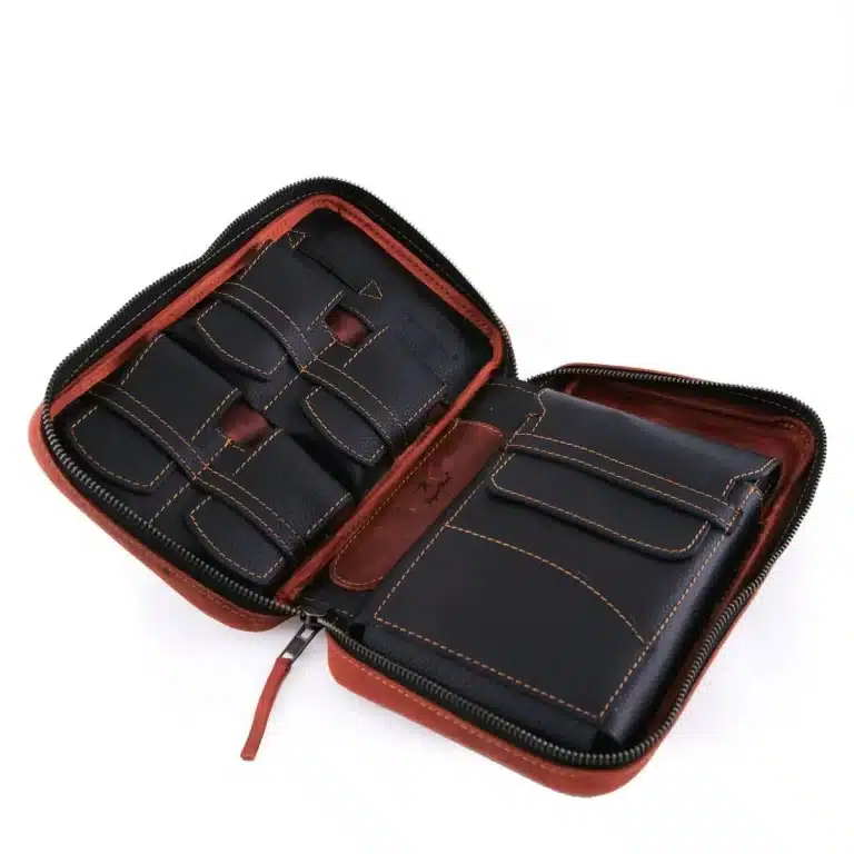 Cigar Star Frontier Brown Leather Travel Case
