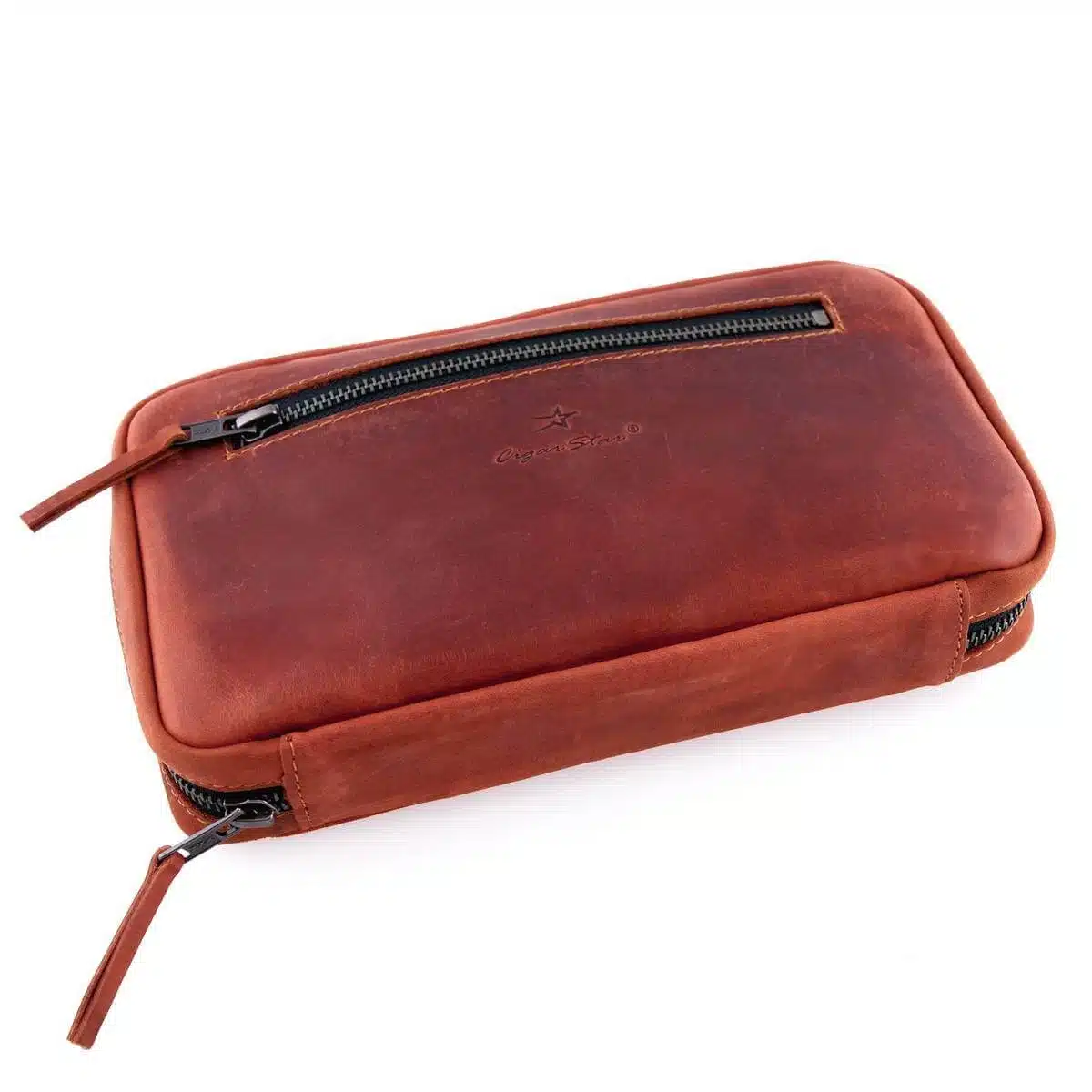 Cigar Star Frontier Brown Leather Travel Case P2 Cigar Star Frontier Brown Leather Travel Case P2