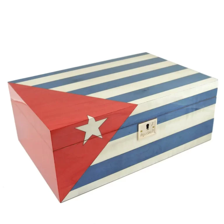 Cigar Star Gabeto Limited Edition Humidor Cuban Flag Finish