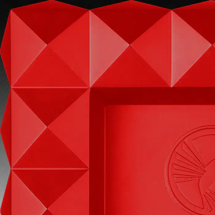 Quasar Ashtray Red Close Up Design Quasar Ashtray Red Close Up Design