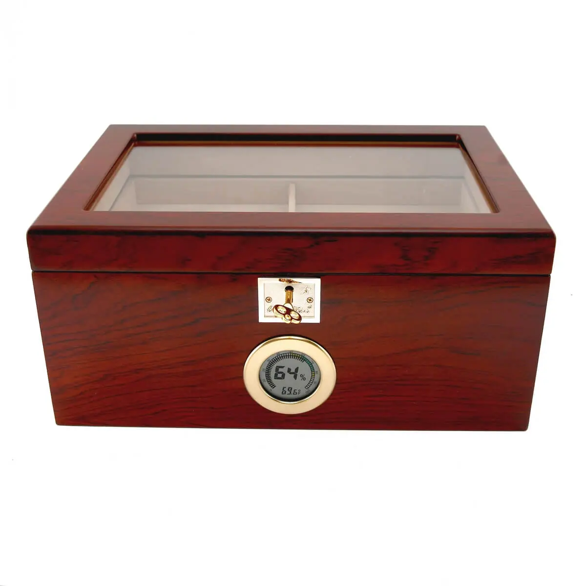 Showcase Ii Bubinga Humidor Cherry Finish With Glass Top P2 Showcase Ii Bubinga Humidor Cherry Finish With Glass Top P2