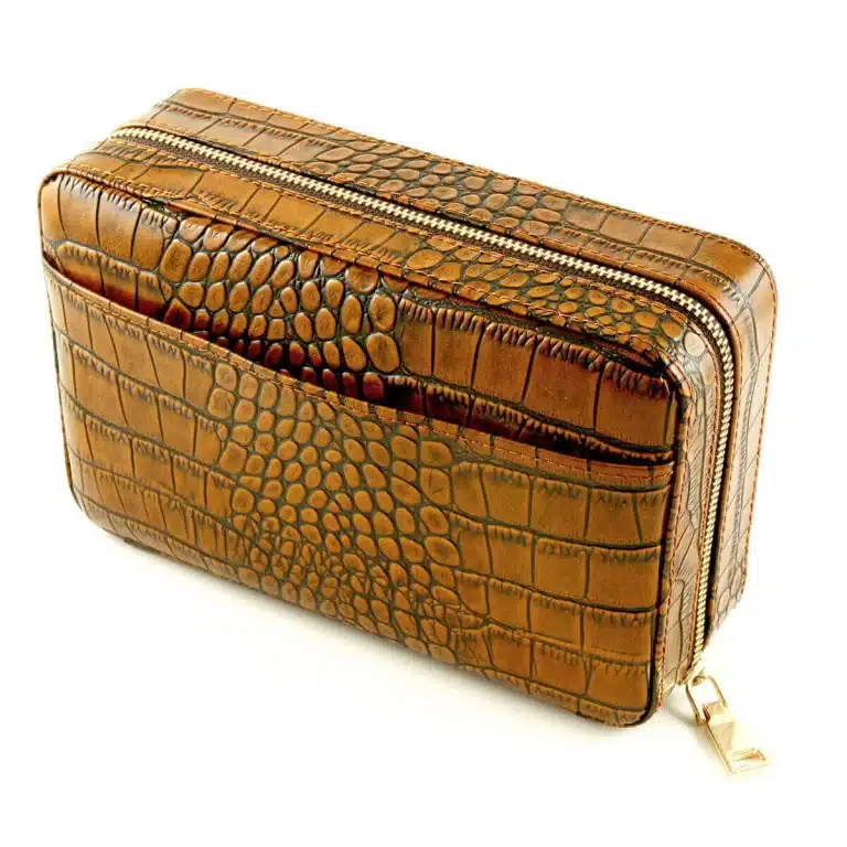 Ultimate Leather Travel Cigar Humidor Croc P2