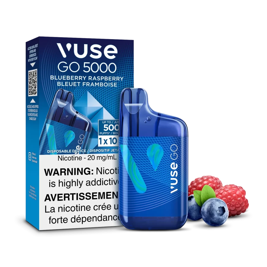 Vuse Go 5000 Disposable - 20mg, Blueberry Raspberry Ice