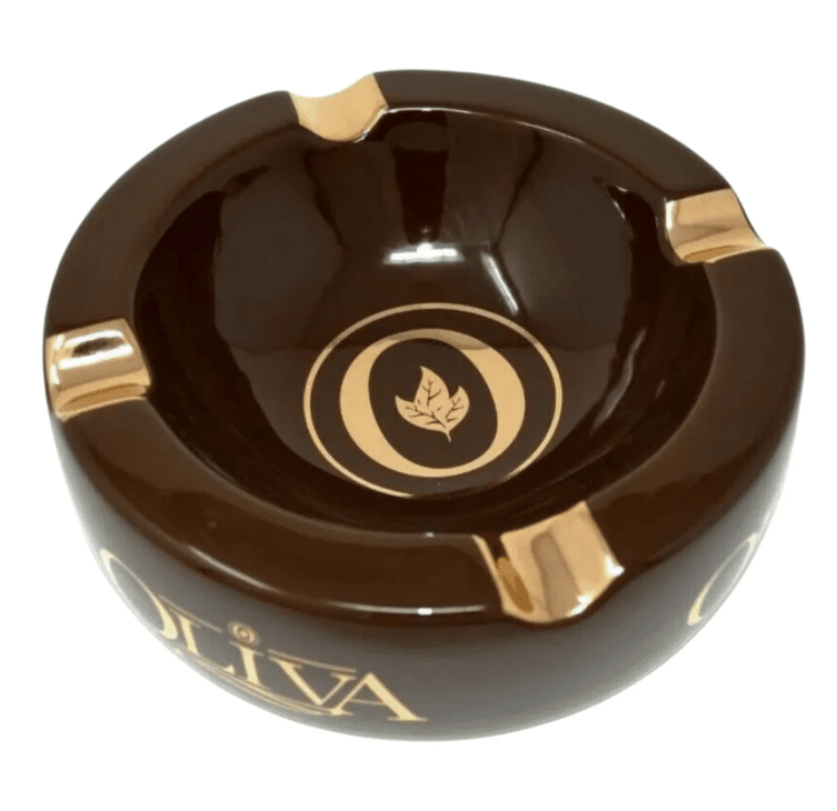 Oliva Brown And Gold Ashtray